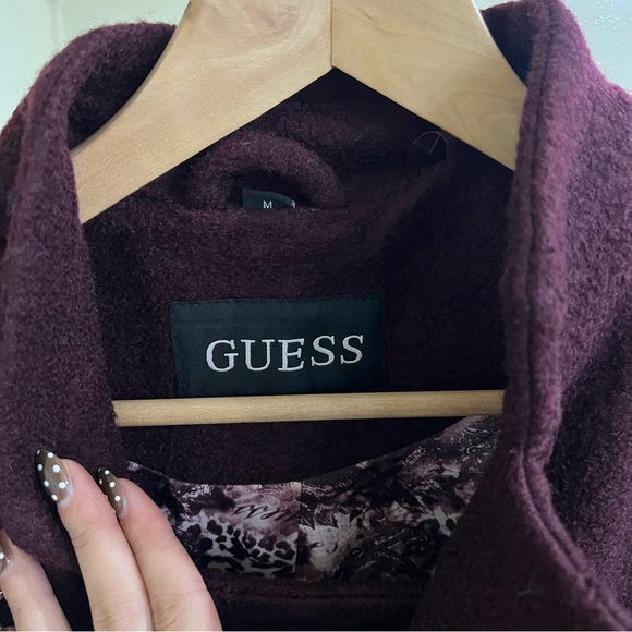 Guess double breasted military inspired 2024 fit and flare coat wool peacoat - Picture 13 of 14